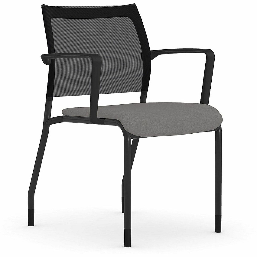9 to 5 Seating Luna Guest Chair Cloud Seat Color - Fabric Seat Material - Black Back Color - Black Frame Color - 1 Each (3461GTA49BCD)