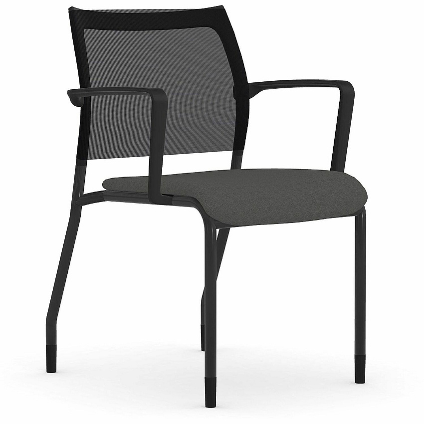 9 to 5 Seating Luna Guest Chair Dove Seat Color - Fabric Seat Material - Black Back Color - Black Frame Color - 1 Each (3461GTA49BDO)