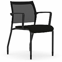 9 to 5 Seating Luna Guest Chair Onyx Seat Color - Fabric Seat Material - Black Back Color - Black Frame Color - 1 Each (3461GTA49BON)