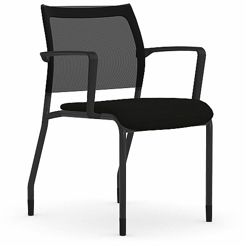 9 to 5 Seating Luna Guest Chair Onyx Seat Color - Fabric Seat Material - Black Back Color - Black Frame Color - 1 Each (3461GTA49BON)
