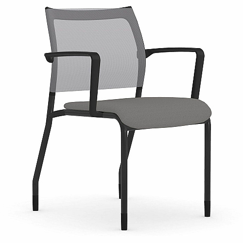 9 to 5 Seating Luna Guest Chair Cloud Seat Color - Fabric Seat Material - Dove Gray Back Color - Black Frame Color - 1 Each (3461GTA49GCD)