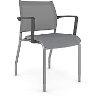 9 to 5 Seating Luna Guest Chair Dove Seat Color - Fabric Seat Material - Dove Gray Back Color - Black Frame Color - 1 Each (3461GTA49GDO)