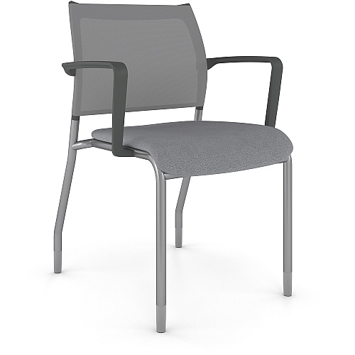 9 to 5 Seating Luna Guest Chair Dove Seat Color - Fabric Seat Material - Dove Gray Back Color - Black Frame Color - 1 Each (3461GTA49GDO)