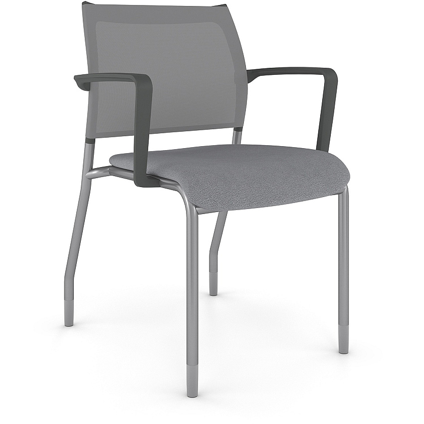 9 to 5 Seating Luna Guest Chair Dove Seat Color - Fabric Seat Material - Dove Gray Back Color - Black Frame Color - 1 Each (3461GTA49GDO)