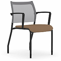9 to 5 Seating Luna Guest Chair Latte Seat Color - Fabric Seat Material - Dove Gray Back Color - Black Frame Color - 1 Each (3461GTA49GLA)