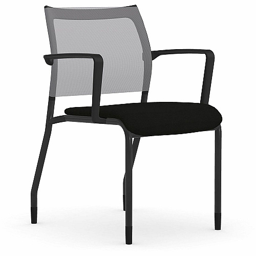 9 to 5 Seating Luna Guest Chair Onyx Seat Color - Fabric Seat Material - Dove Gray Back Color - Black Frame Color - 1 Each (3461GTA49GON)