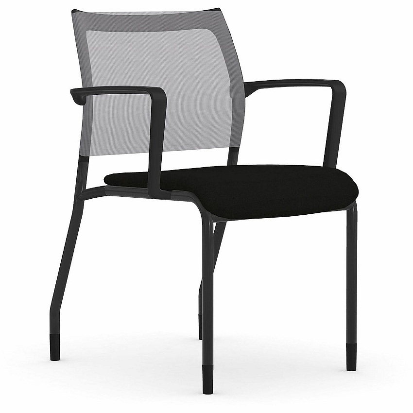 9 to 5 Seating Luna Guest Chair Onyx Seat Color - Fabric Seat Material - Dove Gray Back Color - Black Frame Color - 1 Each (3461GTA49GON)