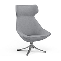 9 to 5 Seating Jax High-back Lounge Chair with Swivel Base Dove Seat Color - Fabric Seat Material - Dove Back Color - Fabric Back Material - High Back - Four-legged Base - 1 Each (9236LGPFDO)