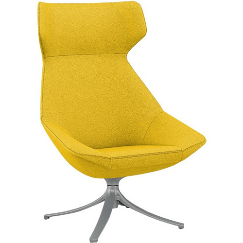 9 to 5 Seating Jax High-back Lounge Chair with Swivel Base Latte Seat Color - Fabric Seat Material - Latte Back Color - Fabric Back Material - High Back - Four-legged Base - 1 Each (9236LGSFLA)