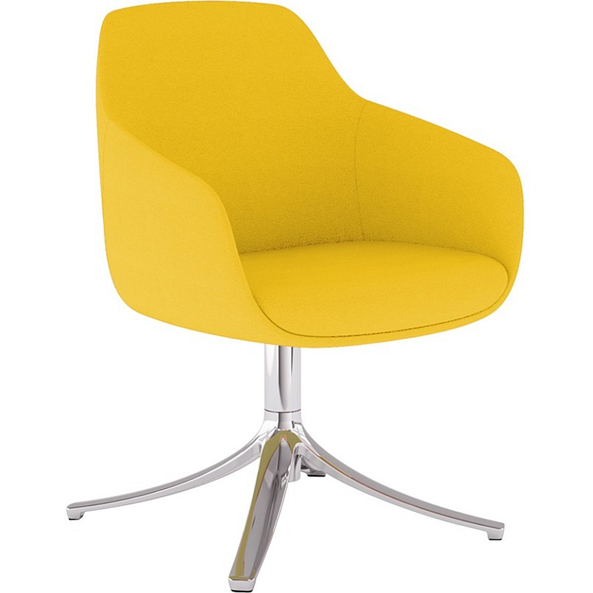 9 to 5 Seating Lilly Swivel Base Fabric Lounge Chair Cloud Seat Color - Fabric, Foam Seat Material - Cloud Back Color - Fabric, Foam Back Material - 1 Each (9134GTPFCD)