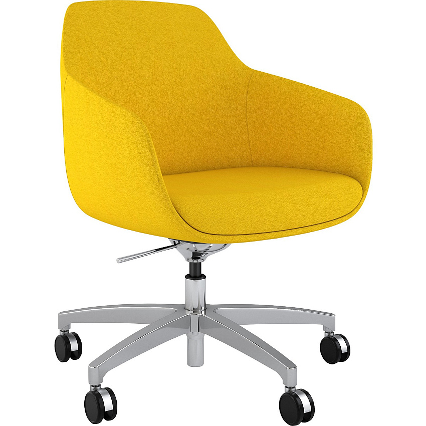 9 to 5 Seating Lilly 5-star Base Fabric Lounge Chair Cloud Seat Color - Fabric, Foam Seat Material - Cloud Back Color - Fabric, Foam Back Material - 5-star Base - 1 Each (9154R2PFCD)