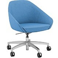 9 to 5 Seating Jax Lounge 5-Star Base Side Chair Blue Seat Color - Fabric Seat Material - Blue Back Color - Fabric Back Material - Low Back - 5-star Base - 1 Each (9254R2PFBU)