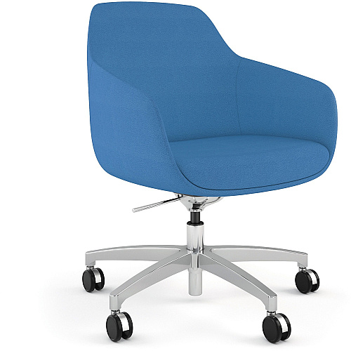 9 to 5 Seating Jax Lounge 5-Star Base Side Chair Blue Seat Color - Fabric Seat Material - Blue Back Color - Fabric Back Material - Low Back - 5-star Base - 1 Each (9254R2SFBU)
