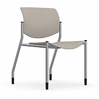 9 to 5 Seating Shuttle Armless Stack Chair w/ Glides Latte Seat Color - Plastic Seat Material - Latte Back Color - Plastic Back Material - Silver Frame Color - Four-legged Base - 1 Each (1210A00SFP19)