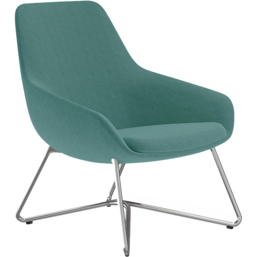 9 to 5 Seating W-shaped Base Lilly Lounge Chair Cloud Seat Color - Fabric, Foam Seat Material - Cloud Back Color - Fabric, Foam Back Material - W Leg Base - 1 Each (9111LGBFCD)