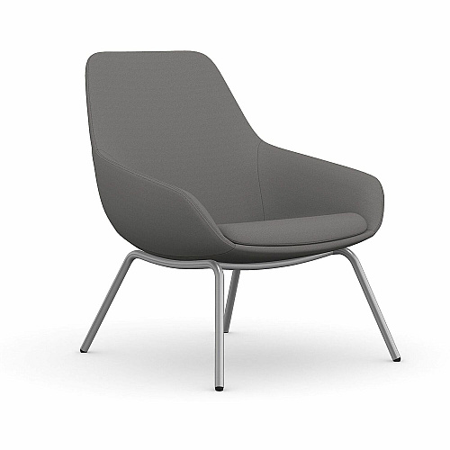 9 to 5 Seating 4-leg Lilly Lounge Chair Cloud Seat Color - Fabric, Foam Seat Material - Cloud Back Color - Fabric, Foam Back Material - Four-legged Base - 1 Each (9101LGSFCD)
