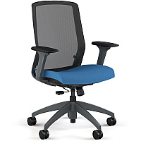 9 to 5 Seating Neo Task Chair Blue Seat Color - Foam, Fabric Seat Material - Gray Back Color - 5-star Base - 1 Each (3160Y3A23GBU)