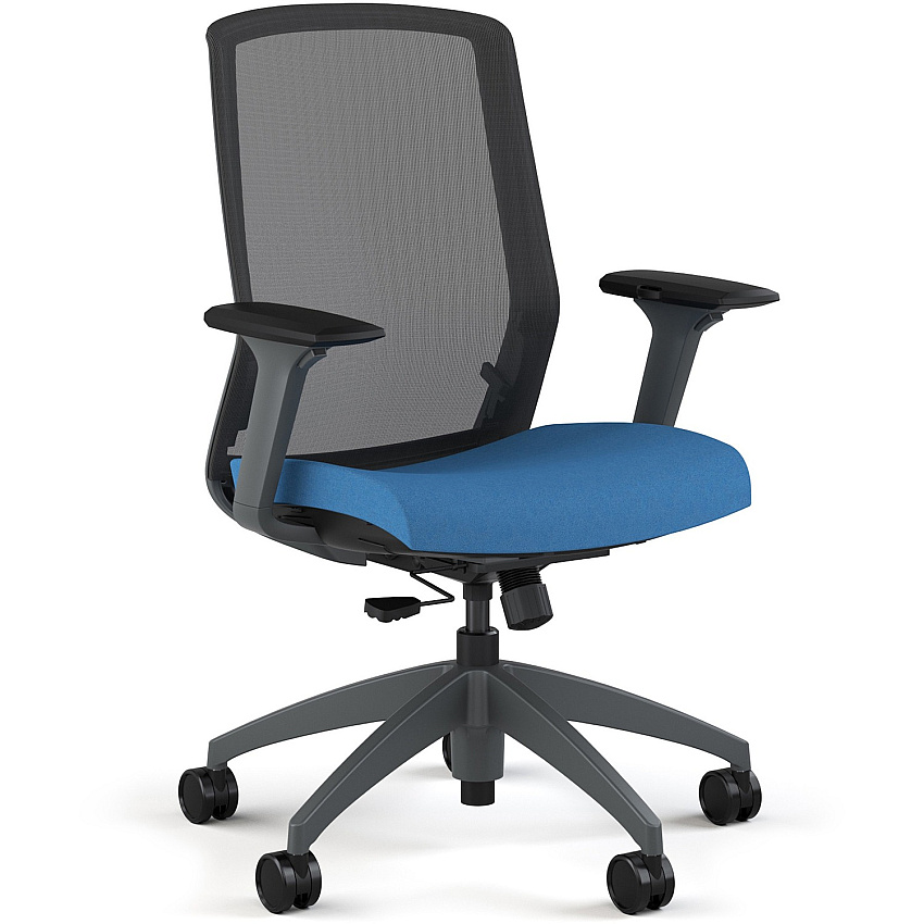 9 to 5 Seating Neo Task Chair Blue Seat Color - Foam, Fabric Seat Material - Gray Back Color - 5-star Base - 1 Each (3160Y3A23GBU)