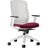 9 to 5 Seating Neo Task Chair Blue Seat Color - Foam, Fabric Seat Material - White Back Color - 5-star Base - 1 Each (3160Y3A23WBU)