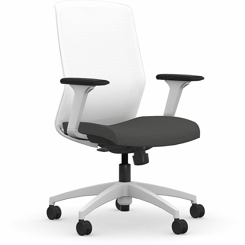 9 to 5 Seating Neo Task Chair Dove Seat Color - Foam, Fabric Seat Material - White Back Color - 5-star Base - 1 Each (3160Y3A23WDO)