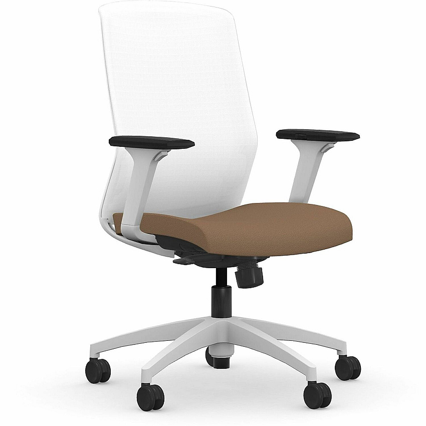 9 to 5 Seating Neo Task Chair Latte Seat Color - Foam, Fabric Seat Material - White Back Color - 5-star Base - 1 Each (3160Y3A23WLA)
