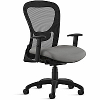 9 to 5 Seating Strata Task Chair Black Seat Color - Fabric, Molded Foam Seat Material - Black Back Color - Aluminum Frame Material - Mid Back - 5-star Base - 1 Each (1560Y2A8B1CD)
