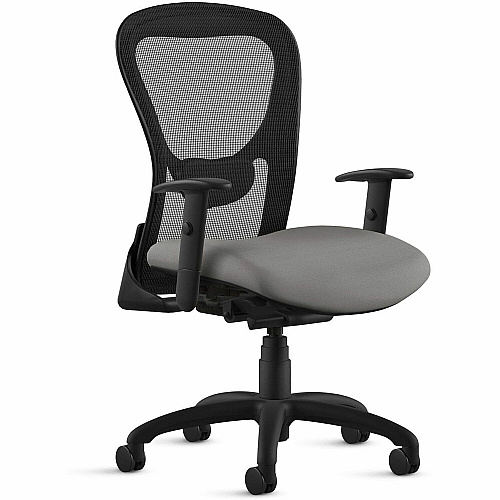 9 to 5 Seating Strata Task Chair Black Seat Color - Fabric, Molded Foam Seat Material - Black Back Color - Aluminum Frame Material - Mid Back - 5-star Base - 1 Each (1560Y2A8B1CD)