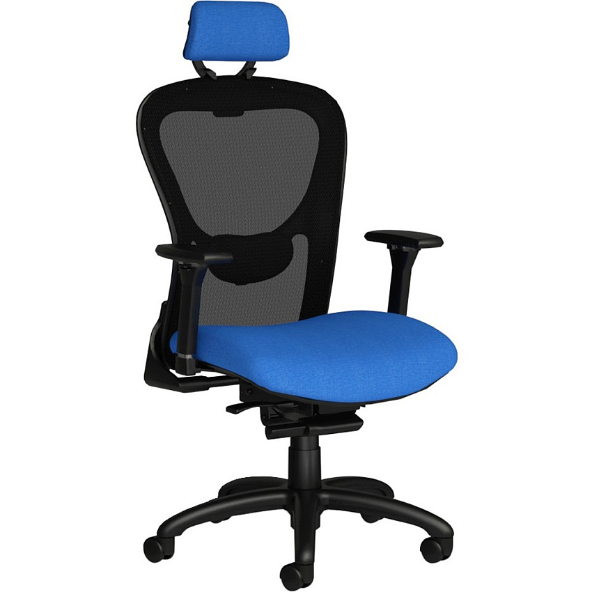 9 to 5 Seating Strata Task Chair Silver Seat Color - Fabric, Molded Foam Seat Material - Black Back Color - Aluminum Frame Material - Mid Back - 5-star Base - 1 Each (1580Y2A8S1CD)