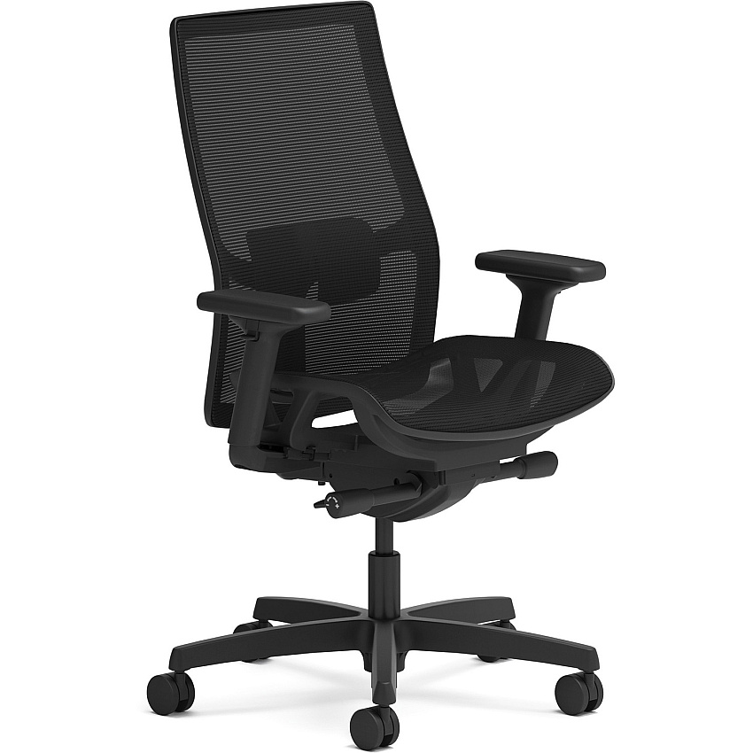 HON Ignition 2.0 Mid-back Mesh Seat Task Chair Black Seat Color - Mesh Seat Material - Black Back Color - Mesh Back Material - Mid Back - Black - Armrest - 1 Each (I2MSKY2IMTN)
