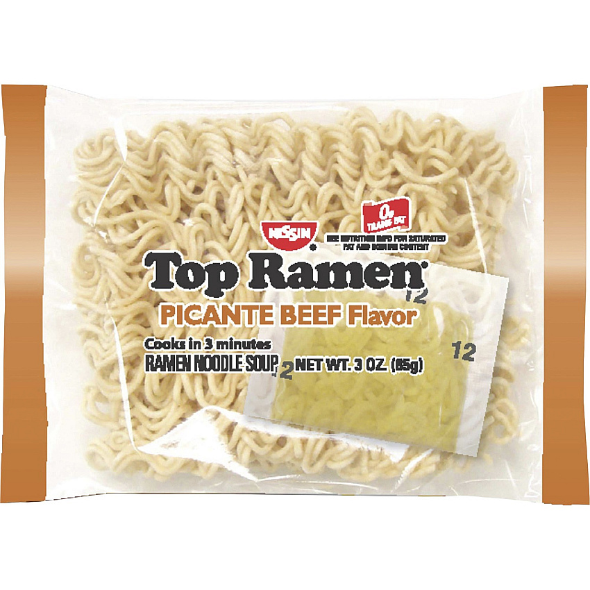 NISSIN FOODS Top Ramen Beef Picante Cup Noodles Noodles - Beef Picante - 3 oz - 24 / Carton (11612)
