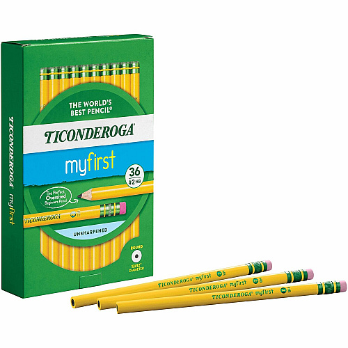 Ticonderoga My First Wood Pencil #2 - Yellow Cedar Barrel - 36 / Pack (X33336)