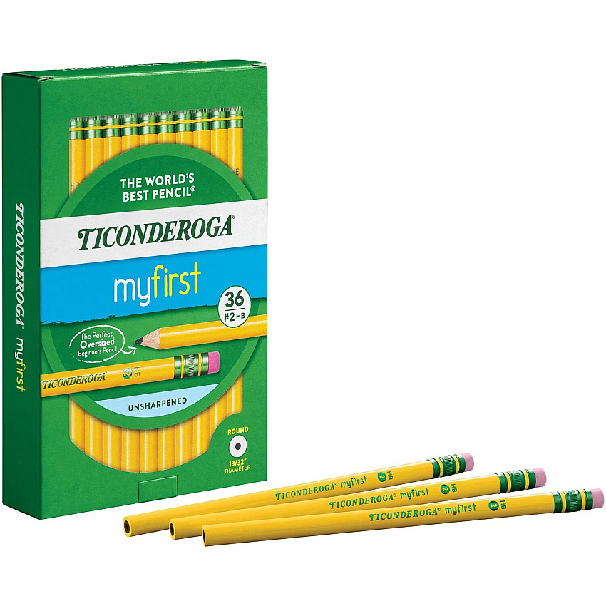 Ticonderoga My First Wood Pencil #2 - Yellow Cedar Barrel - 36 / Pack (X33336)