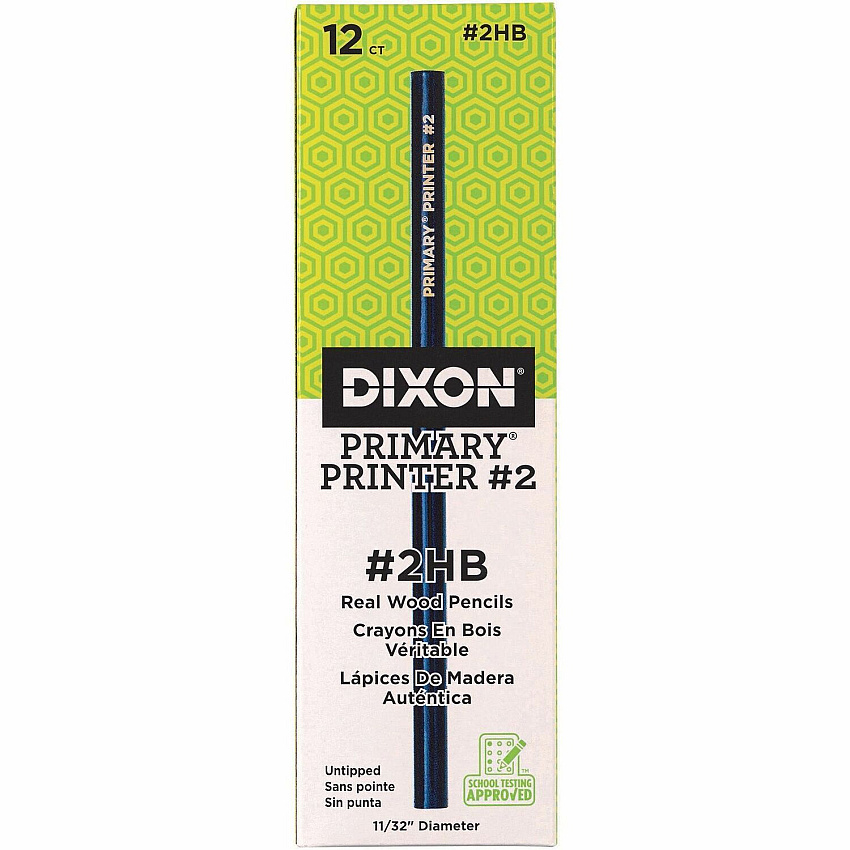 Dixon No. 2 Primary Printer Pencil Multi Lead - #2 - Blue Barrel - 12 / Pack (X18995)