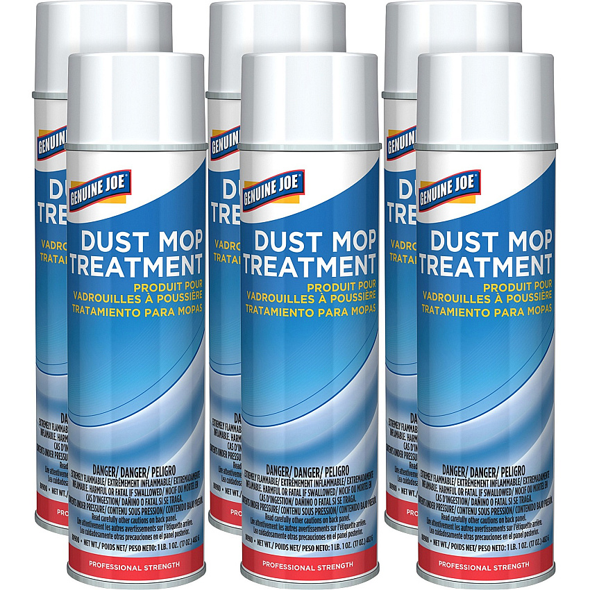 Genuine Joe Dust Mop Treatment 14 fl oz (0.4 quart) - Oil Based - Blue - 6 / Carton (GJO80900)