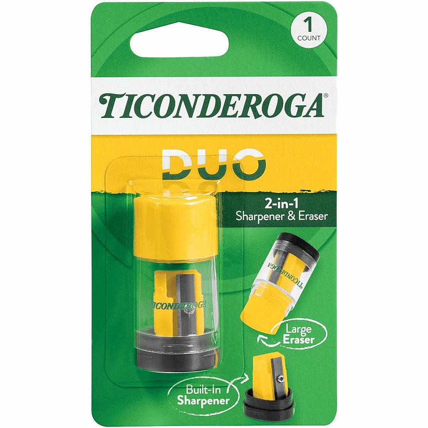 Ticonderoga DUO Manual Pencil Sharpener Multicolor - 1 Each (X39001)
