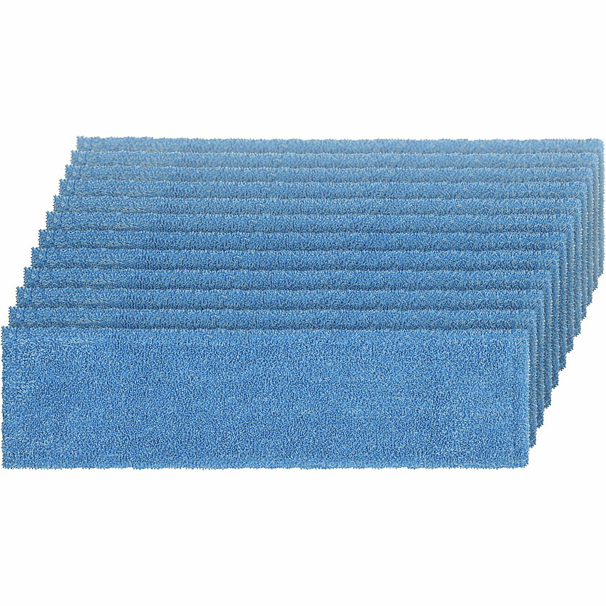 Rubbermaid Commercial Adaptable Flat Mop Microfiber Pad 19.5" Length x 5.5" Depth - MicroFiber - Blue - 12 / Carton (2132427CT)