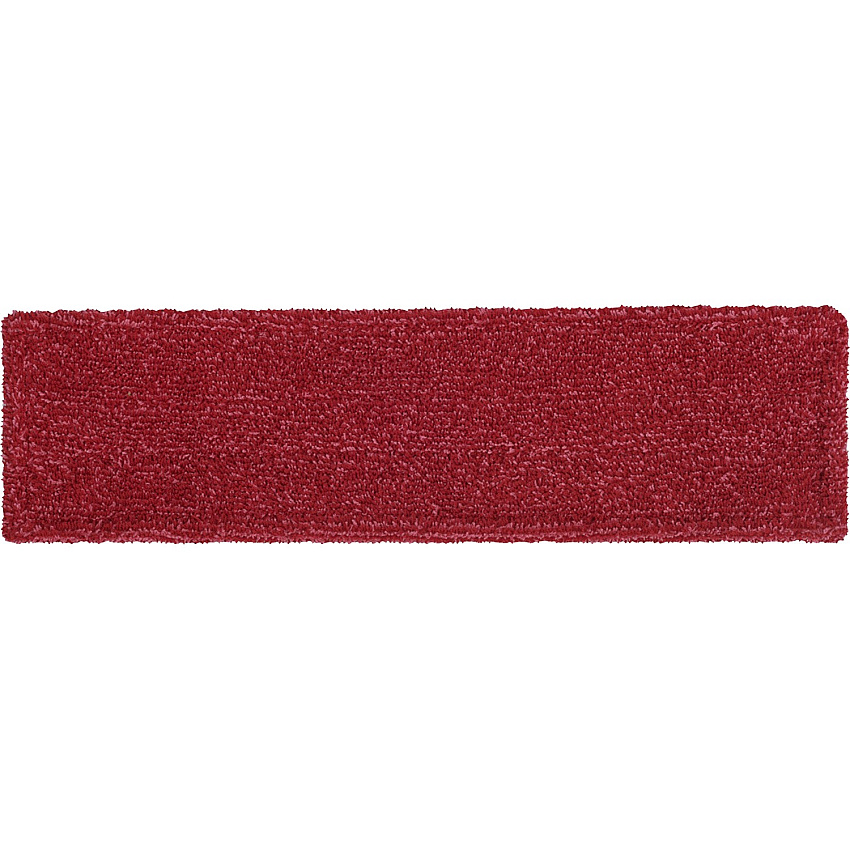 Rubbermaid Commercial Adaptable Flat Mop Microfiber Pad 19.5" Length x 5.5" Depth - MicroFiber - Red - 12 / Carton (2132423CT)