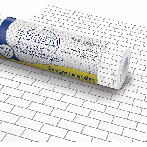 Fadeless Bulletin Board Paper Rolls Art Project, Craft Project, School, Home, Office Project - 48" Width x 50 ft Length - 50 lb Basis Weight - White - 1 Each (P57505)