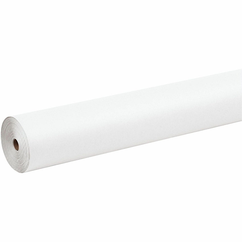 Pacon Antimicrobial Paper Rolls School, Drawing, Banner, Display, Office, Restaurant, Sketching - 48" Width x 200 ft Length - White - Paper - 1 Roll (P1050101)