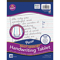Pacon Multi-Sensory Ruled Handwriting Tablet Student - White - 1 Each (P2469)