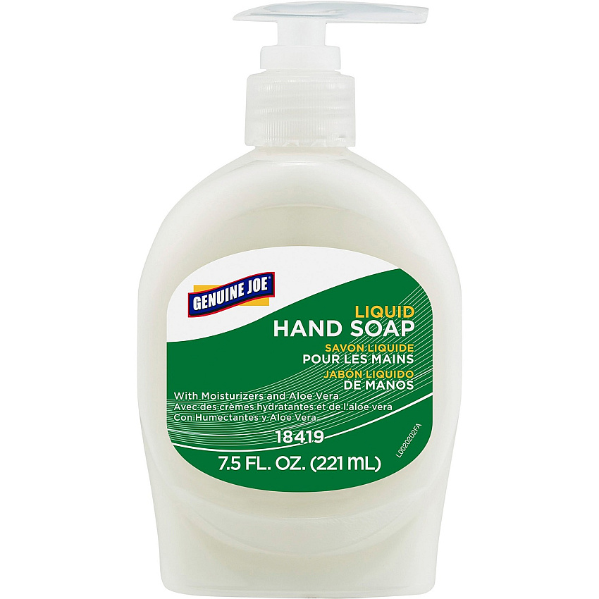 Genuine Joe Lotion Soap 7.5 fl oz (221.8 mL) - Pump Bottle Dispenser - Skin, Hand - White - Anti-irritant - 1 Each (GJO18419)