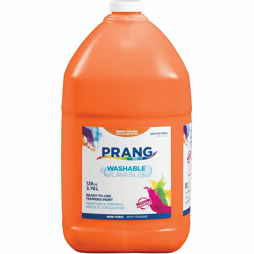 Prang Washable Tempera Paint 1 gal - 1 Each - Orange (X10602)