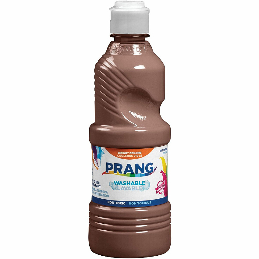 Prang Washable Tempera Paint 16 fl oz - 1 Each - Brown (X10708)