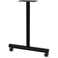 Lorell Tabletop Wheeled T-Leg Base Material: Tubular Steel - Finish: Black (LLR60609)