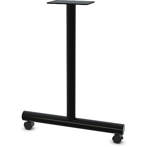Lorell Tabletop Wheeled T-Leg Base Material: Tubular Steel - Finish: Black (LLR60609)