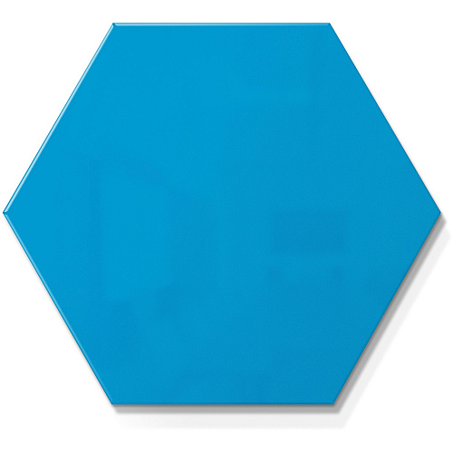 Ghent Powder-Coated Hex Steel Whiteboards 21" (1.7 ft) Width x 18" (1.5 ft) Height - Blue Steel Surface - Hexagonal - Magnetic - 1 Each (HEXS1821BB)