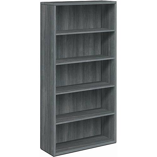 HON 10500 Bookcase 71" Height x 36" Width x 13.1" Depth - 5 Shelve(s) - Material: Laminate - Finish: Sterling Ash - Leveling Glide (105535LS1)