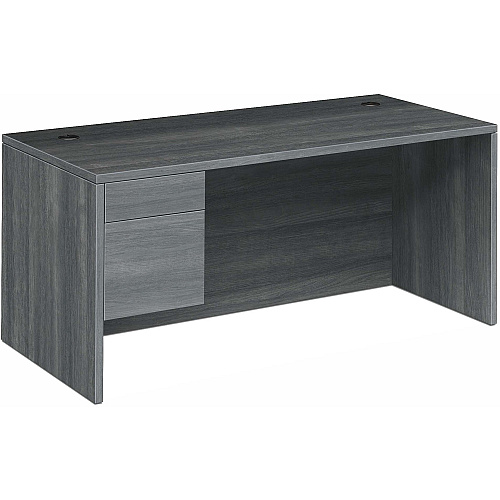 HON 10500 H10584L Pedestal Desk 29.5" Height x 66" Width x 30" Depth - 2 x Box, File Drawer(s)Left Side - Finish: Sterling Ash (10584LLS1)