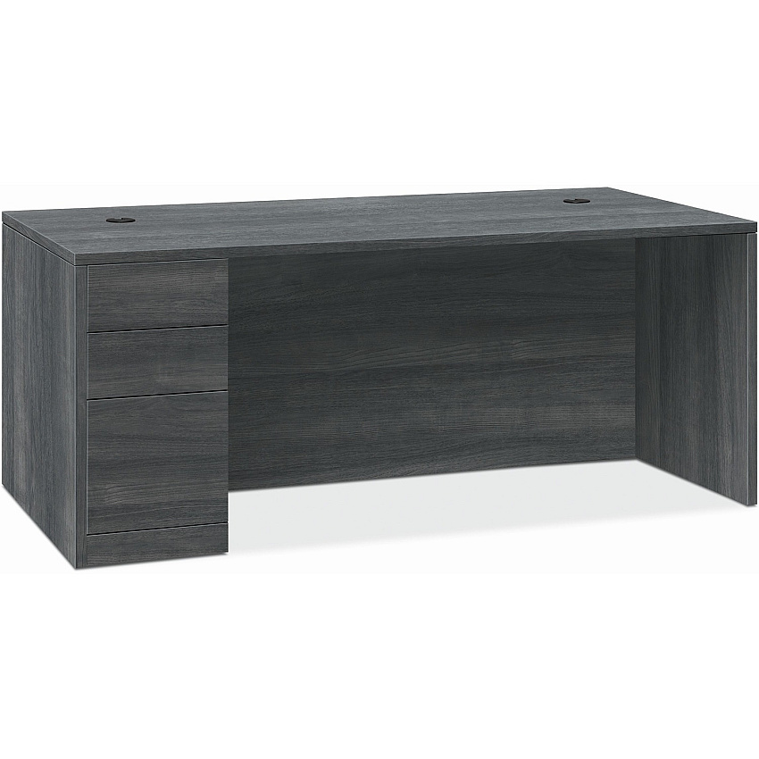 HON 10500 H105898L Pedestal Desk 29.5" Height x 66" Width x 36" Depth - 3 x Box, File Drawer(s)Left Side - Finish: Sterling Ash (105898LLS1)