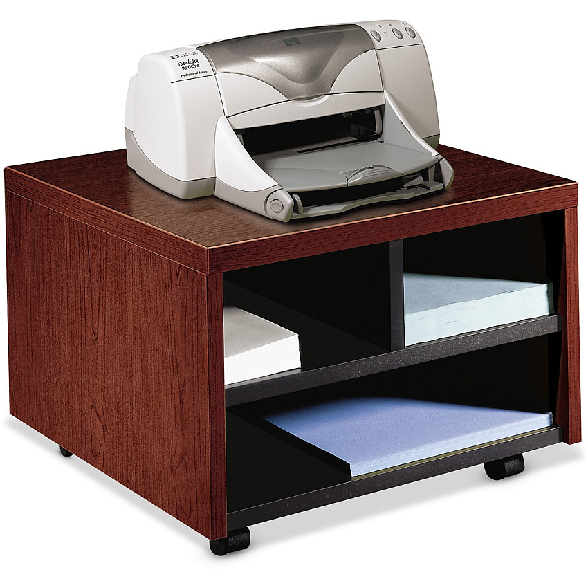 HON H105679 Printer Cart Metal - 20" Width x 21.50" Depth x 14.13" Height - Mahogany - 1 Each (105679NN)